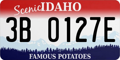 ID license plate 3B0127E