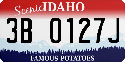 ID license plate 3B0127J