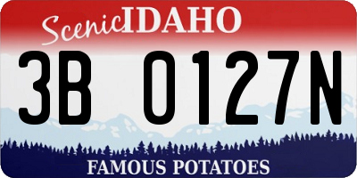 ID license plate 3B0127N