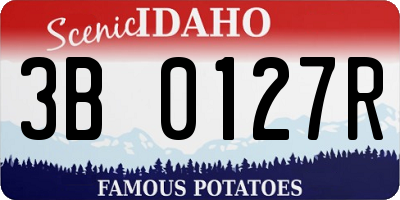 ID license plate 3B0127R