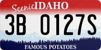 ID license plate 3B0127S