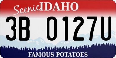ID license plate 3B0127U