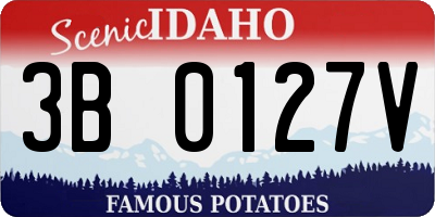 ID license plate 3B0127V