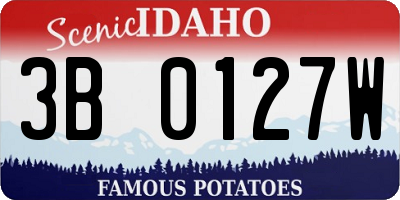 ID license plate 3B0127W