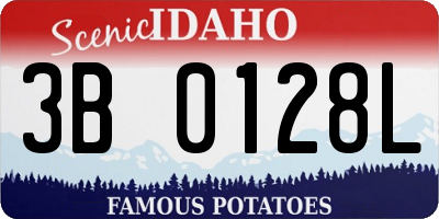 ID license plate 3B0128L