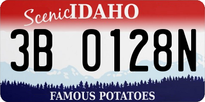 ID license plate 3B0128N