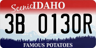 ID license plate 3B0130R