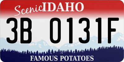 ID license plate 3B0131F