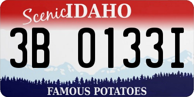 ID license plate 3B0133I