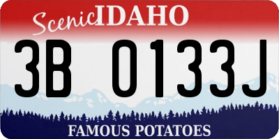 ID license plate 3B0133J