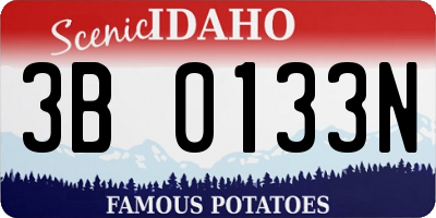 ID license plate 3B0133N