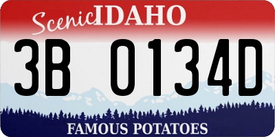 ID license plate 3B0134D