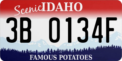ID license plate 3B0134F
