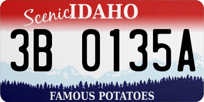 ID license plate 3B0135A