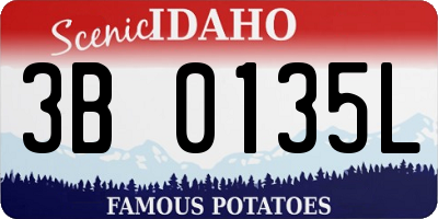 ID license plate 3B0135L