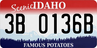 ID license plate 3B0136B