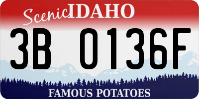 ID license plate 3B0136F