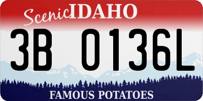 ID license plate 3B0136L