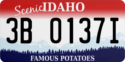 ID license plate 3B0137I