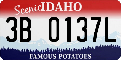 ID license plate 3B0137L