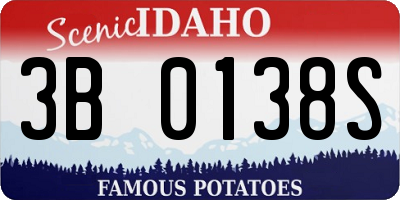 ID license plate 3B0138S