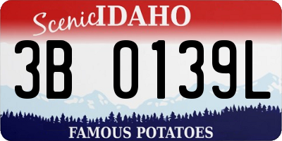 ID license plate 3B0139L