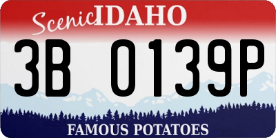 ID license plate 3B0139P