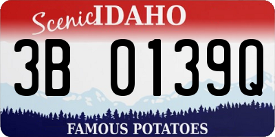 ID license plate 3B0139Q