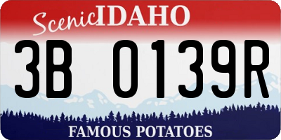 ID license plate 3B0139R