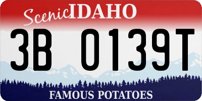 ID license plate 3B0139T