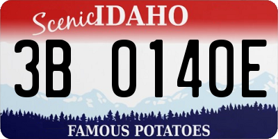 ID license plate 3B0140E