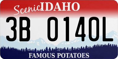 ID license plate 3B0140L