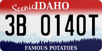 ID license plate 3B0140T