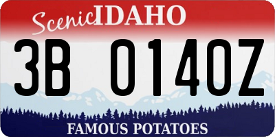 ID license plate 3B0140Z