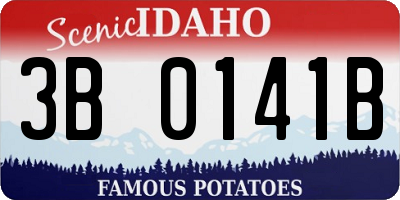 ID license plate 3B0141B