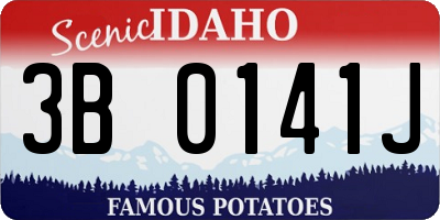ID license plate 3B0141J