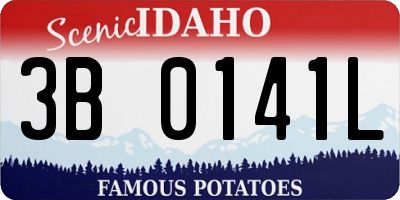 ID license plate 3B0141L