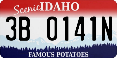 ID license plate 3B0141N