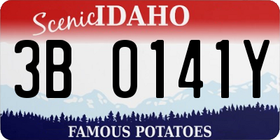 ID license plate 3B0141Y