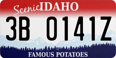 ID license plate 3B0141Z