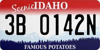 ID license plate 3B0142N