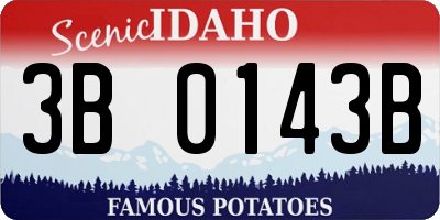 ID license plate 3B0143B