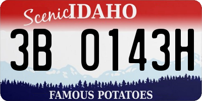 ID license plate 3B0143H
