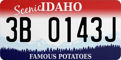 ID license plate 3B0143J