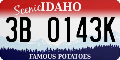ID license plate 3B0143K