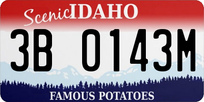 ID license plate 3B0143M