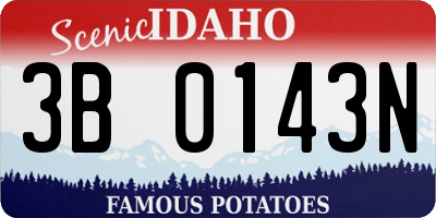 ID license plate 3B0143N