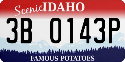 ID license plate 3B0143P