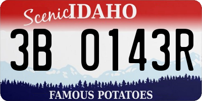 ID license plate 3B0143R