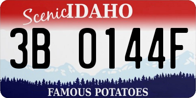 ID license plate 3B0144F